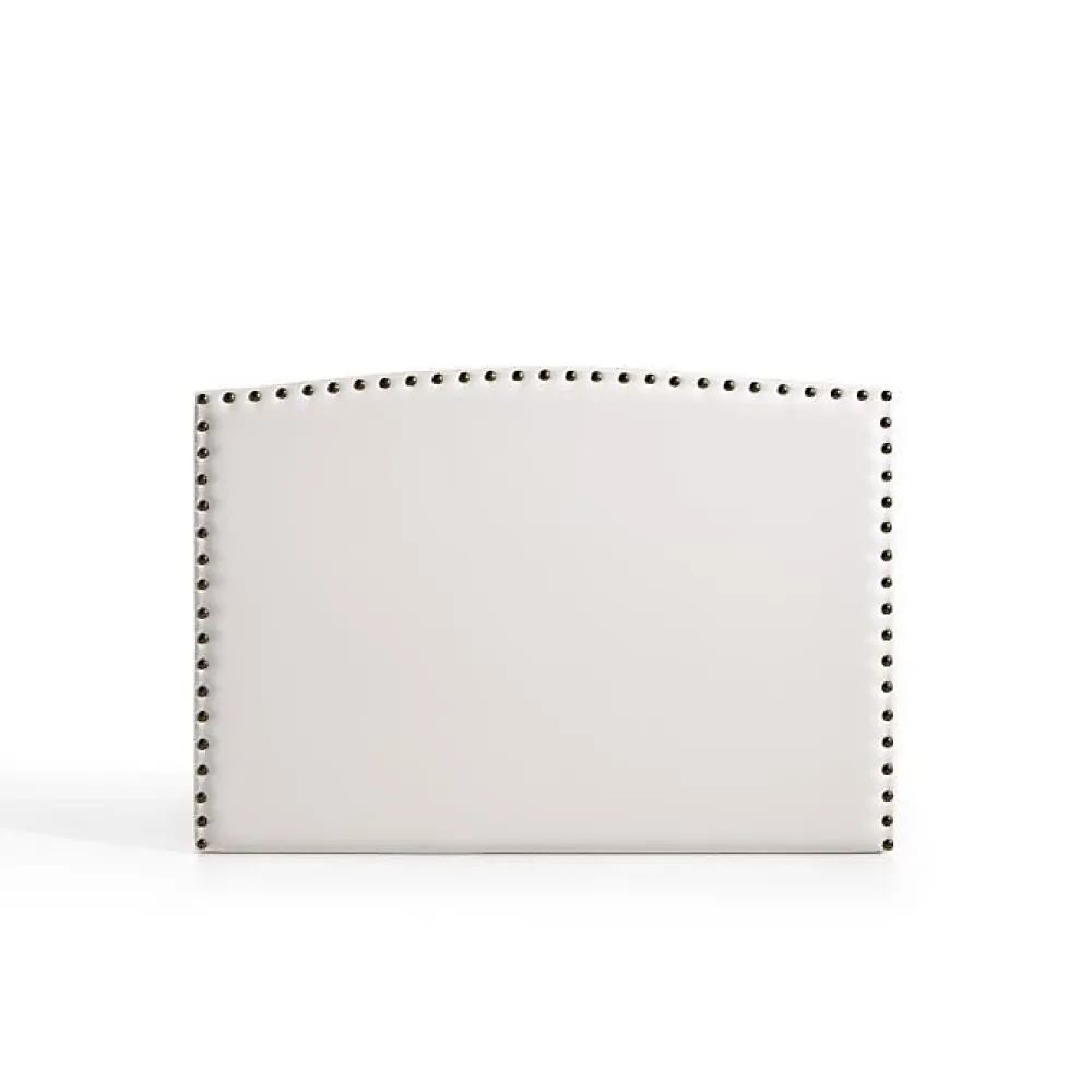 Eccox Tête de lit Ambar en similicuir blanc pour lit 80 115x115x8.* Tête De Lit