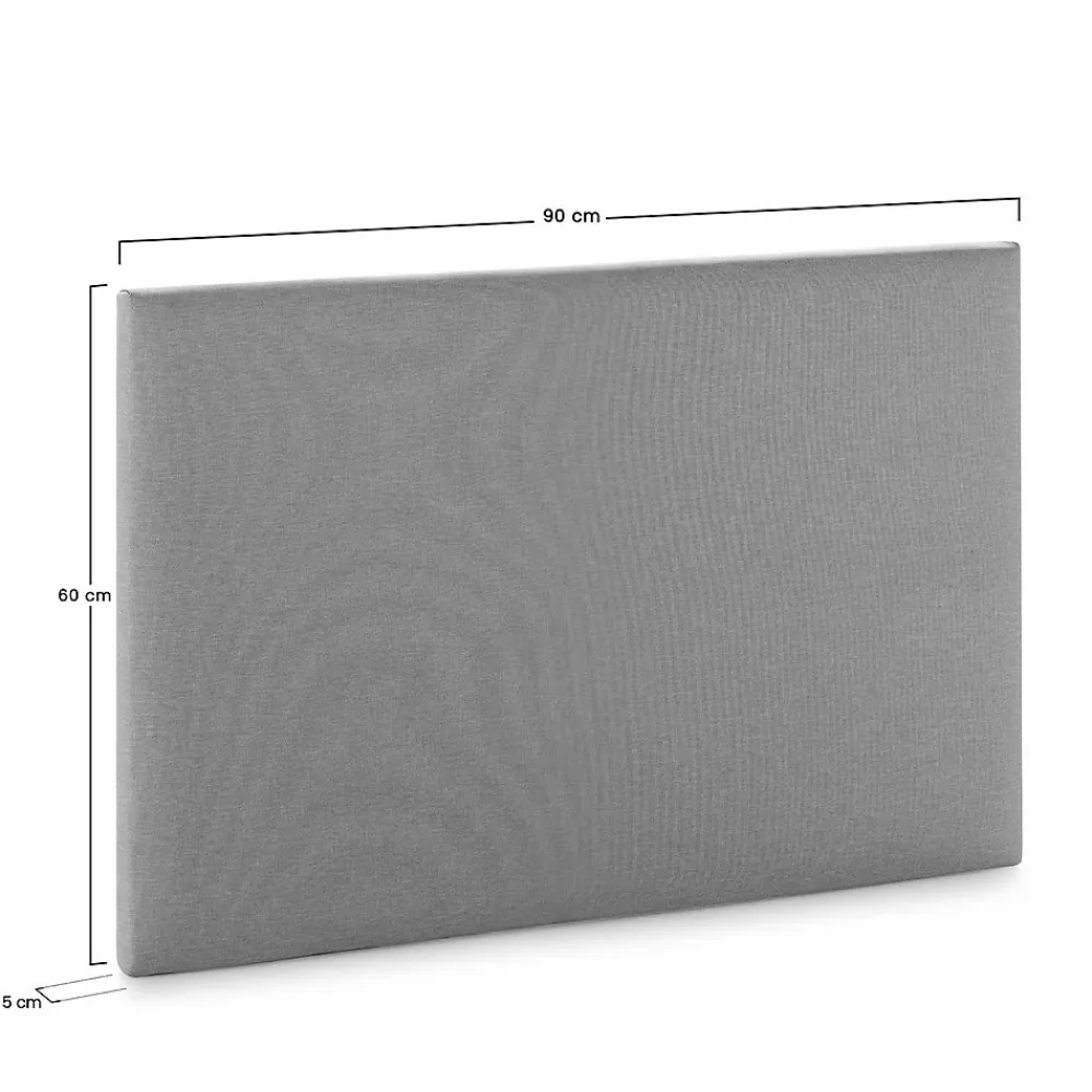 Tête de lit Aura recouverte de tissu Gris Foncé 90x60 cm>Vs Venta-Stock Best
