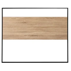 IDMarket Tête de lit avec fixations murales DETROIT 145 cm bois et métal noir design industriel* Tête De Lit