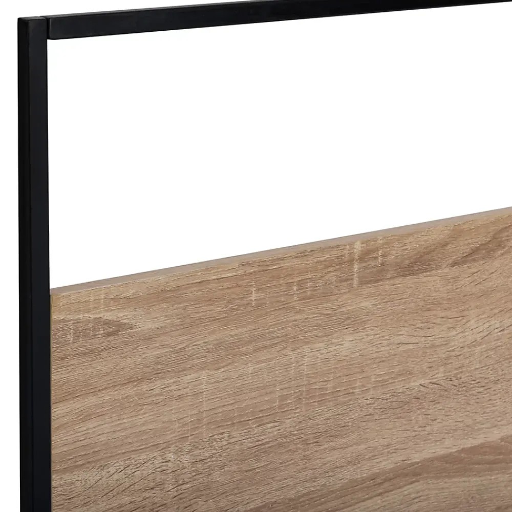 IDMarket Tête de lit avec fixations murales DETROIT 145 cm bois et métal noir design industriel* Tête De Lit