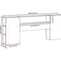 Vidaxl Tête de lit avec rangement cire marron 180cm bois massif de pin* Tête De Lit