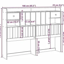 Tête de lit avec rangement cire marron 160cm bois massif de pin><noscript><img width=