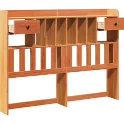 Tête de lit avec rangement cire marron 160cm bois massif de pin><noscript><img width=