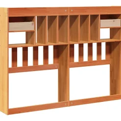 Tête de lit avec rangement cire marron 160cm bois massif de pin><noscript><img width=
