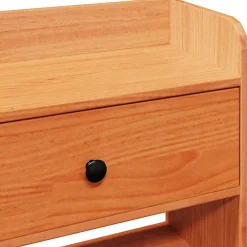 Tête de lit avec rangement cire marron 160cm bois massif de pin><noscript><img width=