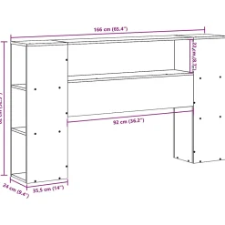 Vidaxl Tête de lit avec rangement blanc 160 cm bois massif de pin* Tête De Lit