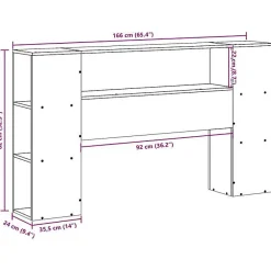 Vidaxl Tête de lit avec rangement blanc 160 cm bois massif de pin* Tête De Lit