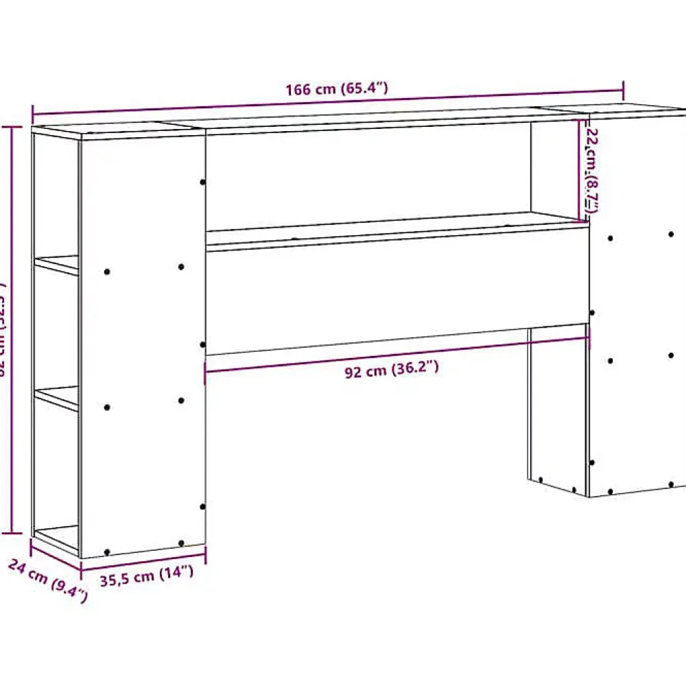 Vidaxl Tête de lit avec rangement blanc 160 cm bois massif de pin* Tête De Lit