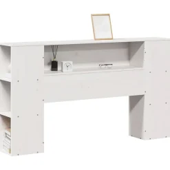 Vidaxl Tête de lit avec rangement blanc 160 cm bois massif de pin* Tête De Lit