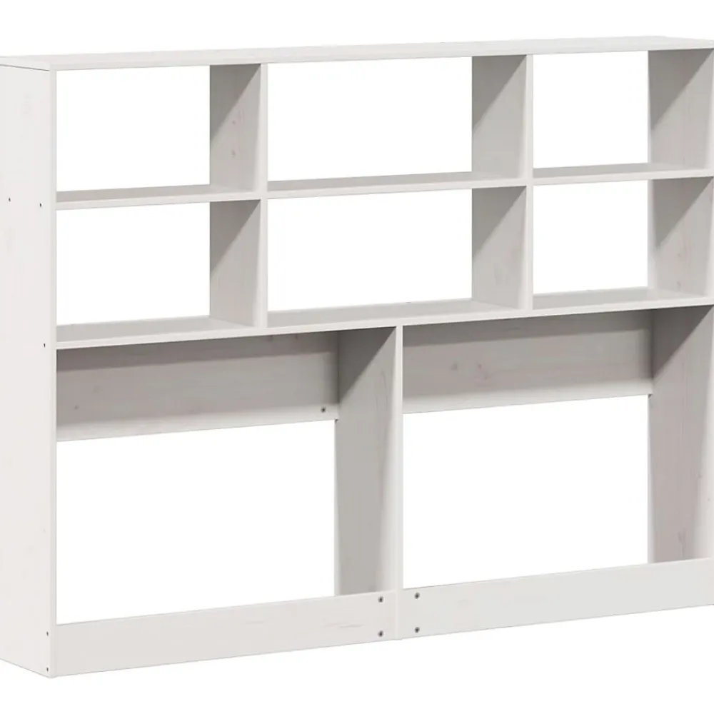 Tête de lit avec rangement blanc 140 cm bois massif de pin>Vidaxl New