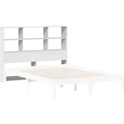 Tête de lit avec rangement blanc 140 cm bois massif de pin><noscript><img width=