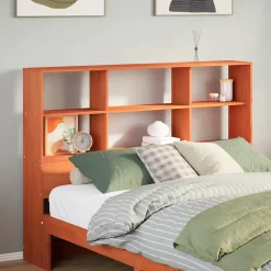 Vidaxl Tête de lit avec rangement cire marron 160cm bois massif de pin* Tête De Lit