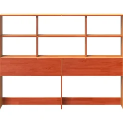 Vidaxl Tête de lit avec rangement cire marron 160cm bois massif de pin* Tête De Lit