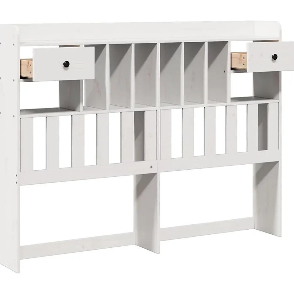 Vidaxl Tête de lit avec rangement blanc 160 cm bois massif de pin* Tête De Lit