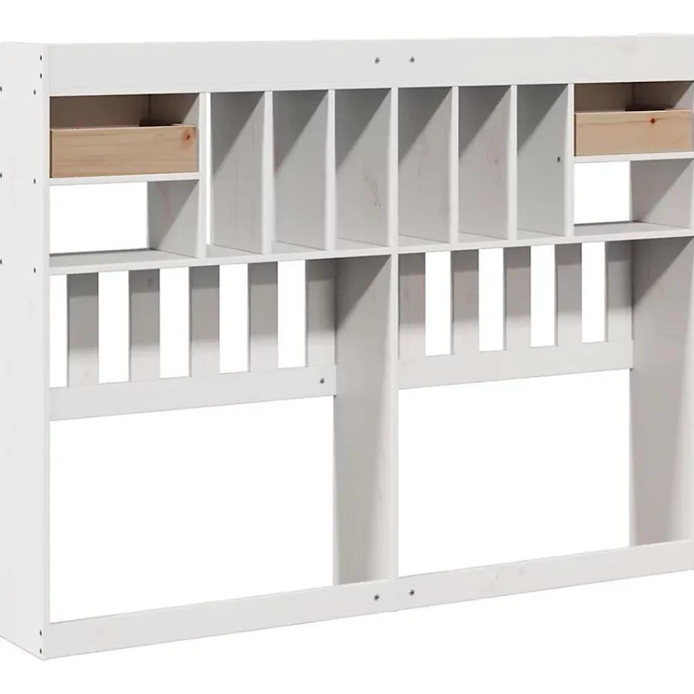 Vidaxl Tête de lit avec rangement blanc 160 cm bois massif de pin* Tête De Lit