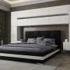 Tête de lit avec rangement Armoire - pont de lit PANAMA 7/M/W/4-1C blanc mat 300x213x35cm>Azura Home Design Online