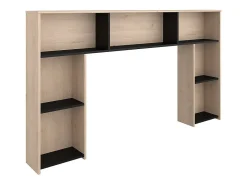 Tête de lit avec rangements 140 cm - Coloris : Naturel et noir - KINSELIA><noscript><img width=