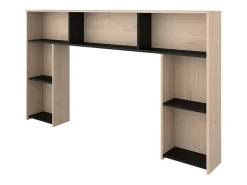 Tête de lit avec rangements 140 cm - Coloris : Naturel et noir - KINSELIA><noscript><img width=