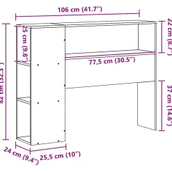 Tête de lit avec rangement 100 cm bois massif de pin><noscript><img width=
