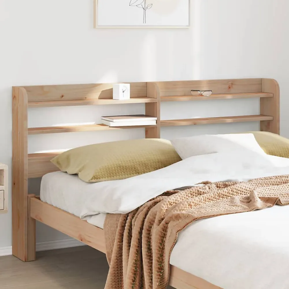 Vidaxl Tête de lit avec étagères 140 cm bois massif de pin* Tête De Lit