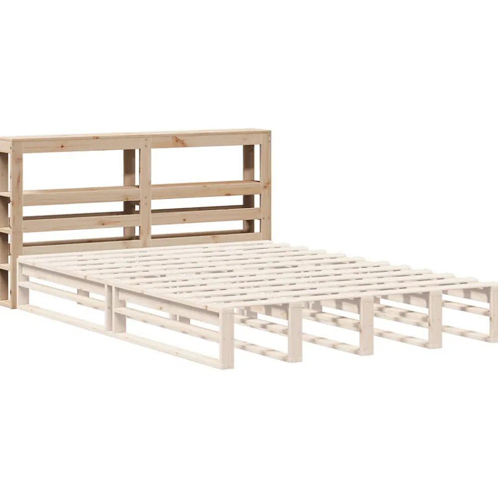 Tête de lit avec étagères 150 cm bois massif de pin>Vidaxl New