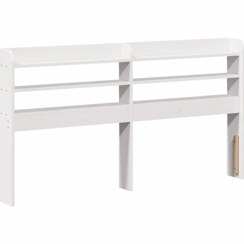 Tête de lit avec étagères blanc 160 cm bois massif de pin>Vidaxl Clearance