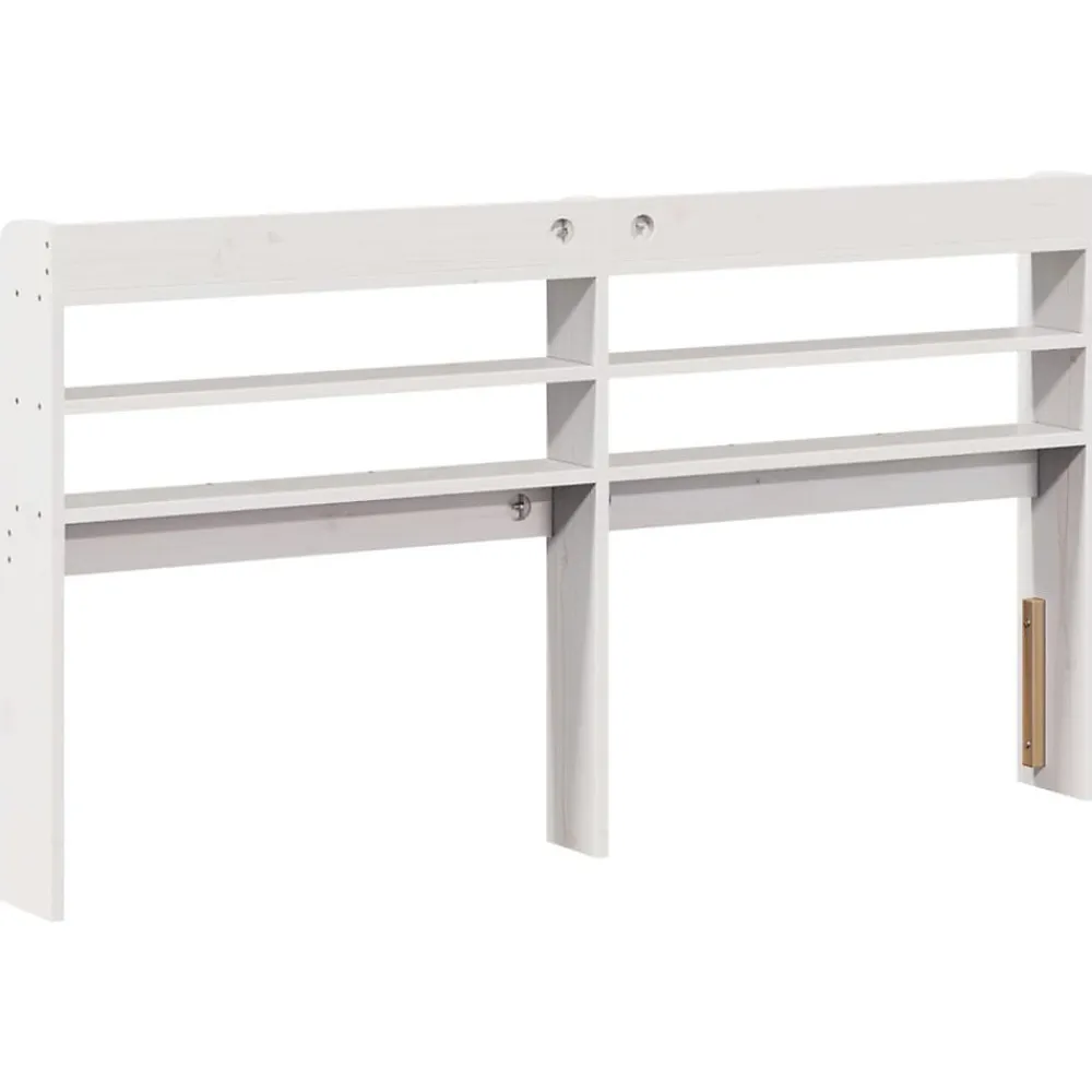 Tête de lit avec étagères blanc 160 cm bois massif de pin>Vidaxl Clearance