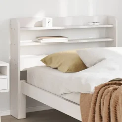 Vidaxl Tête de lit avec étagères blanc 75 cm bois massif de pin* Tête De Lit