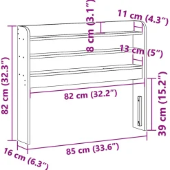Vidaxl Tête de lit avec étagères blanc 75 cm bois massif de pin* Tête De Lit