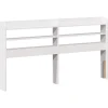 Vidaxl Tête de lit avec étagères blanc 140 cm bois massif de pin* Tête De Lit