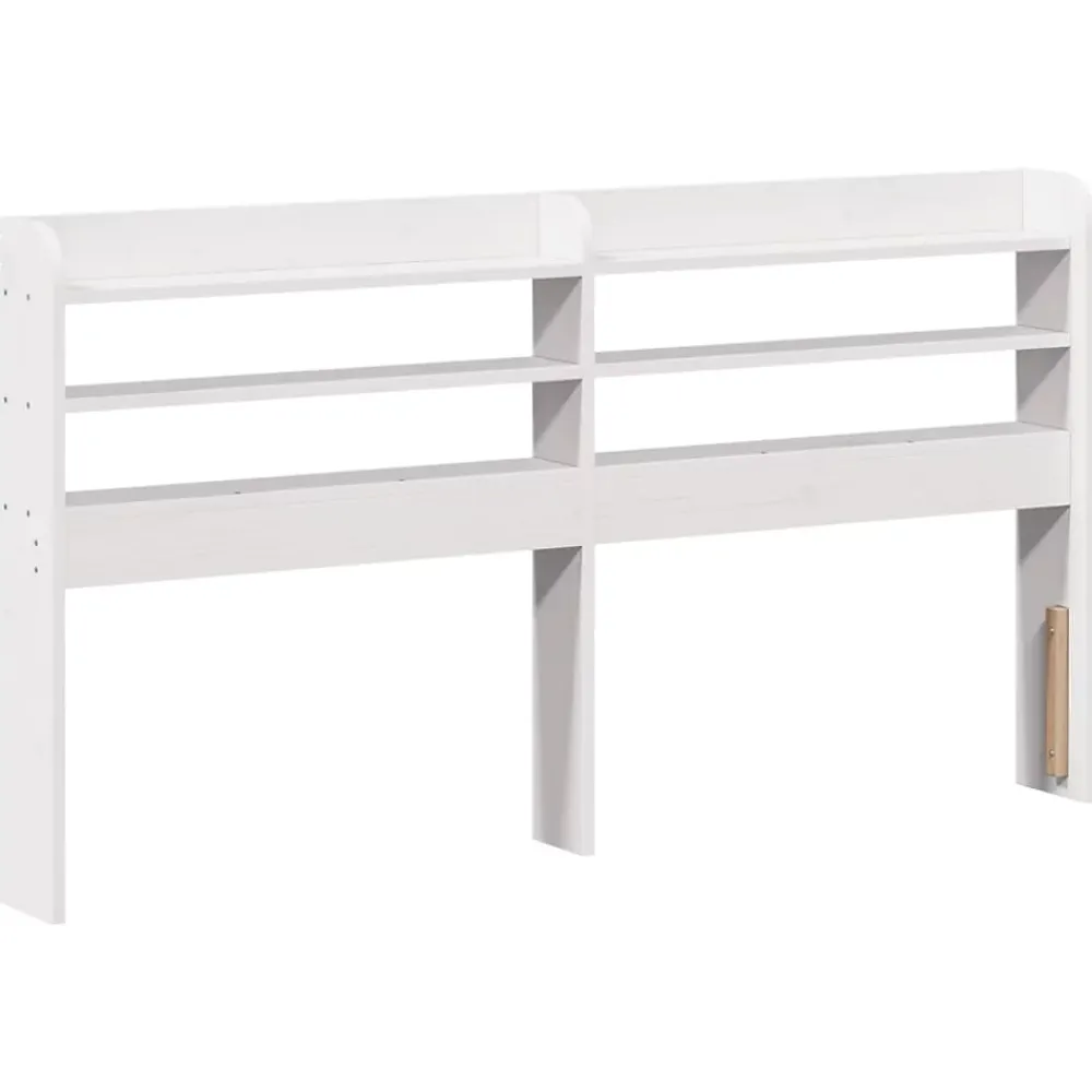Vidaxl Tête de lit avec étagères blanc 140 cm bois massif de pin* Tête De Lit