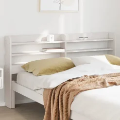 Vidaxl Tête de lit avec étagères blanc 140 cm bois massif de pin* Tête De Lit