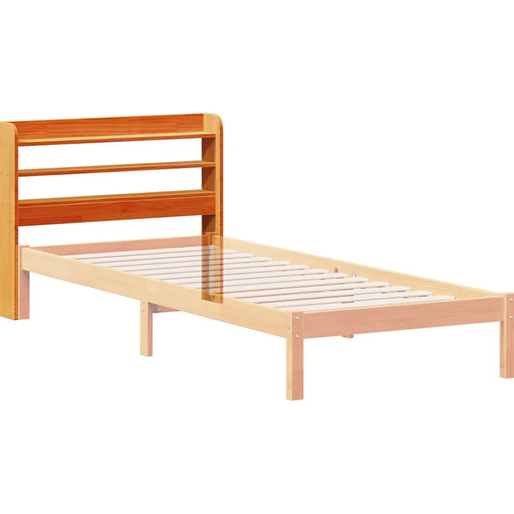 Tête de lit avec étagères marron cire 75 cm bois massif de pin>Vidaxl Discount