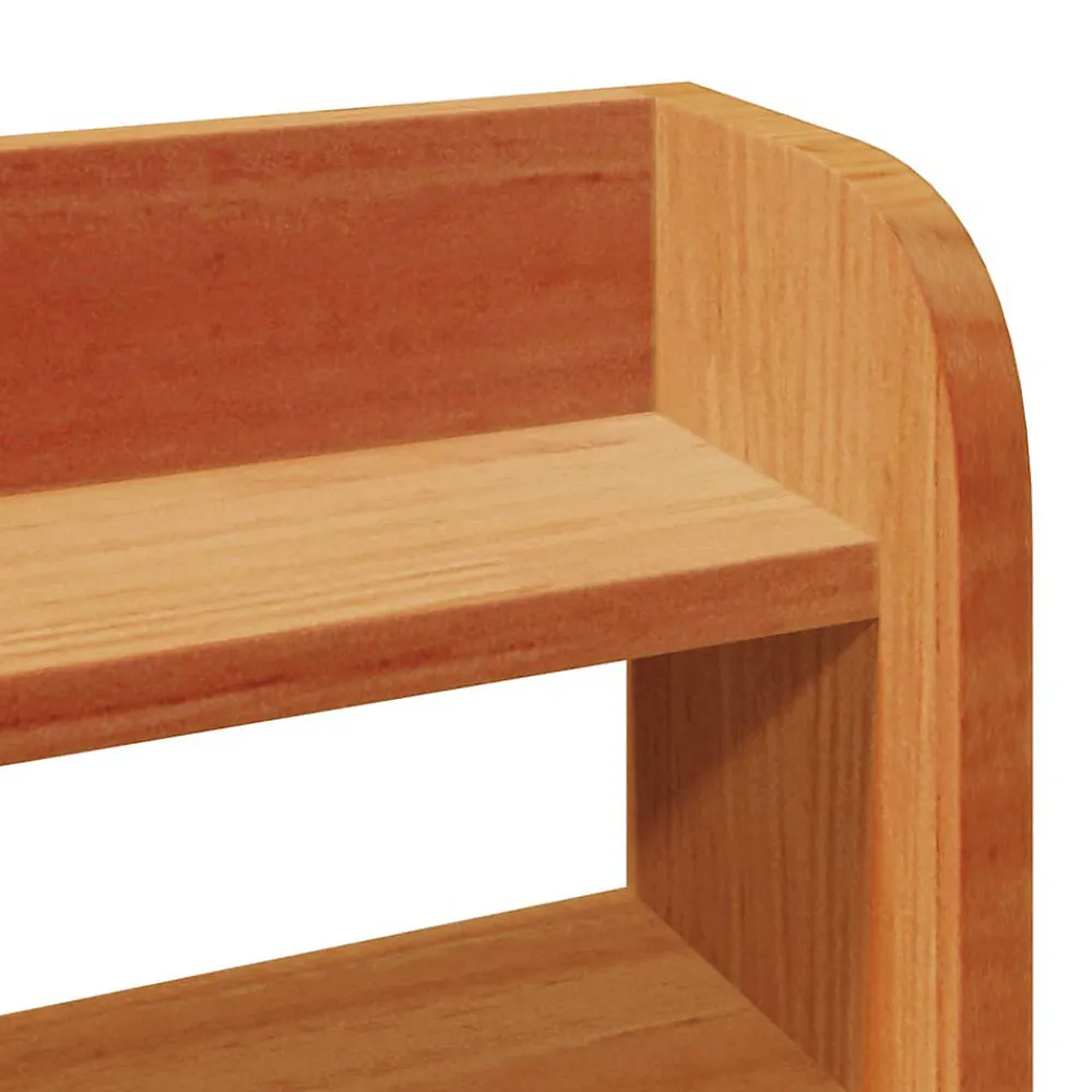 Tête de lit avec étagères marron cire 75 cm bois massif de pin>Vidaxl Discount