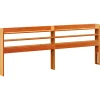 Tête de lit avec étagères marron cire 200 cm bois massif de pin>Vidaxl New