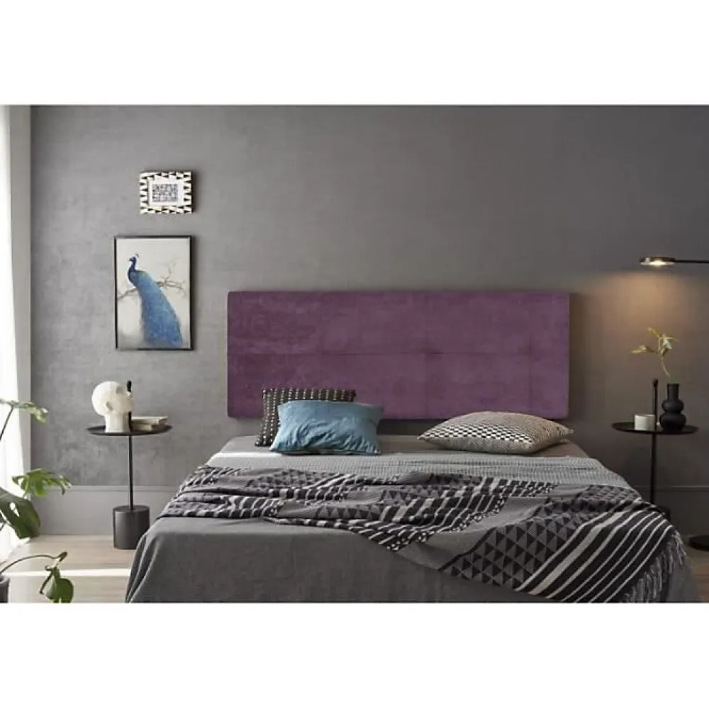 Eccox Tête de lit Cala Cala en tissu violet 130* Tête De Lit