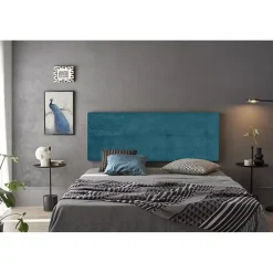 Eccox Tête de lit Cala en tissu bleu 130* Tête De Lit