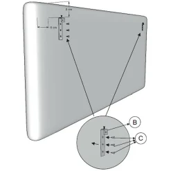 Tête de lit Carla 150x60 cm Noir, rembourrée de Mousse><noscript><img width=