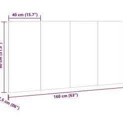 Vidaxl Tête de lit chêne artisanal 160x1,5x80 cm bois d'ingénierie* Tête De Lit
