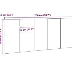 Vidaxl Tête de lit Chêne noir 160 x 1,5 x 80,5 cm Bois d'ingénierie* Tête De Lit