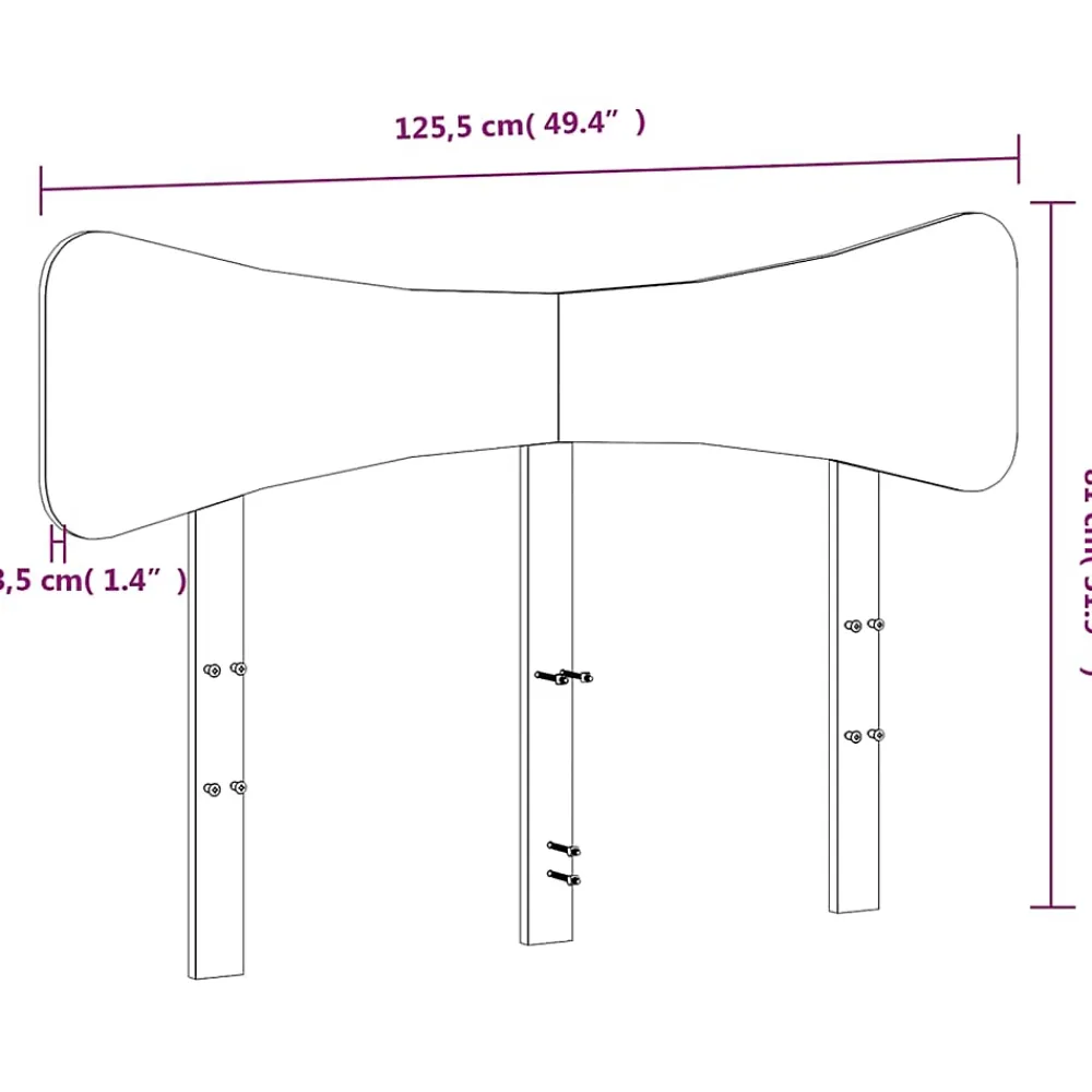 Vidaxl Tête de lit cire marron 120 cm bois massif de pin* Tête De Lit