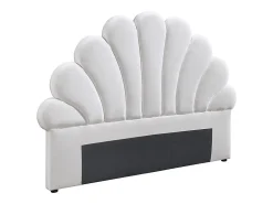 Tête de lit coquillage - 140 cm - Velours - Blanc - MOANA><noscript><img width=