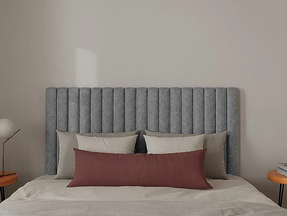Tête de lit coutures verticales - 170 cm - Tissu - Gris- SARAH>Vente-unique Sale