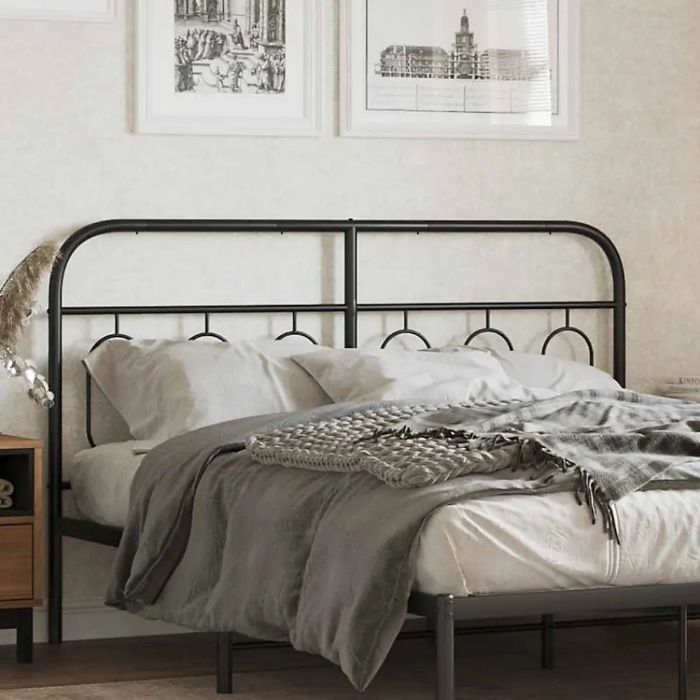 Tête de lit de remplacement métal noir 150 cm>Vidaxl Discount