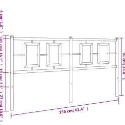 Tête de lit de remplacement métal blanc 150 cm><noscript><img width=