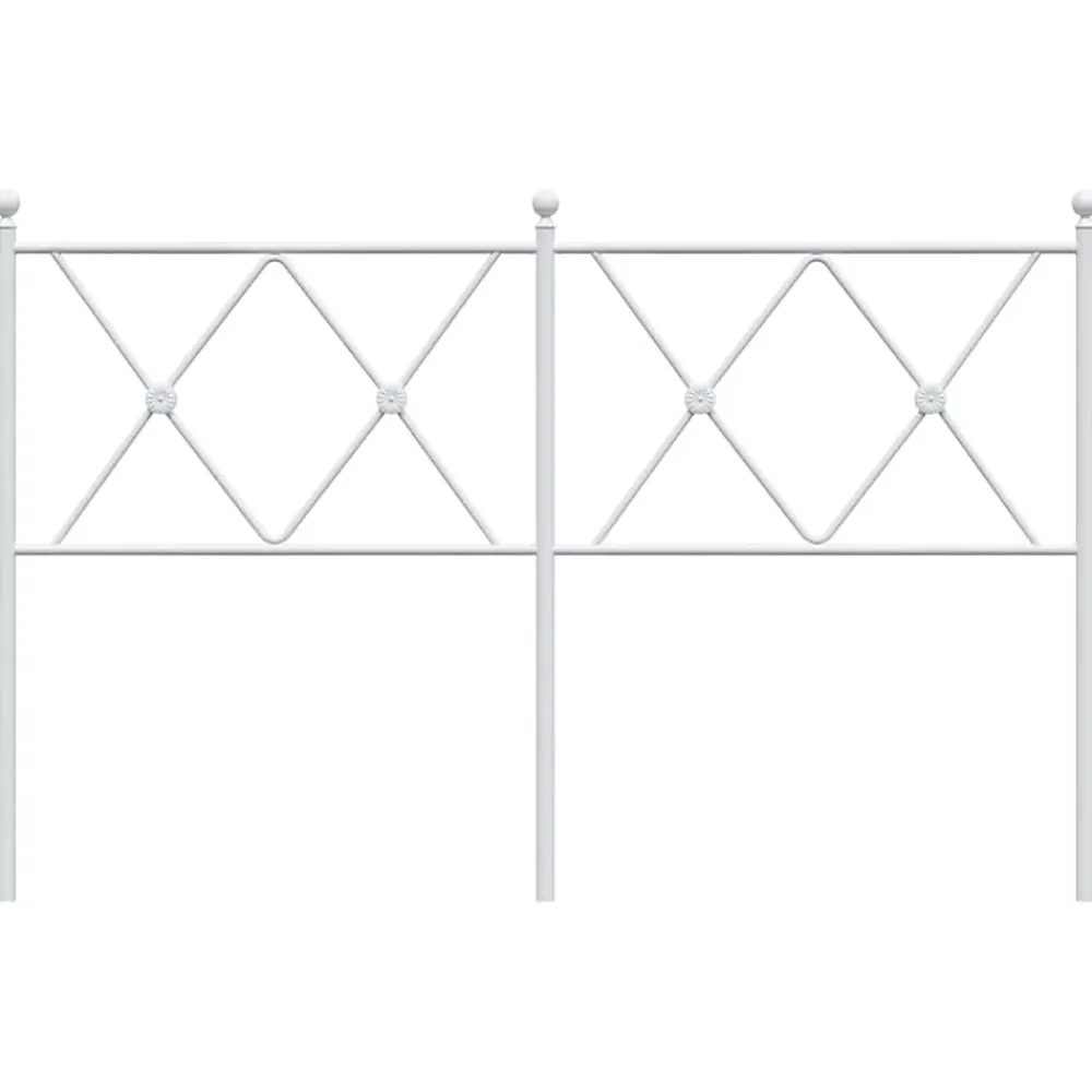 Vidaxl Tête de lit de remplacement métal blanc 140 cm* Tête De Lit