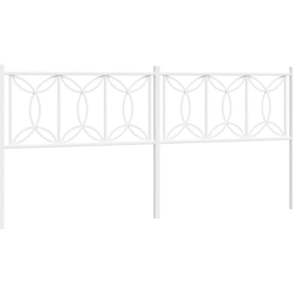 Tête de lit de remplacement métal blanc 200 cm>Vidaxl New