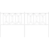 Vidaxl Tête de lit de remplacement métal blanc 180 cm* Tête De Lit