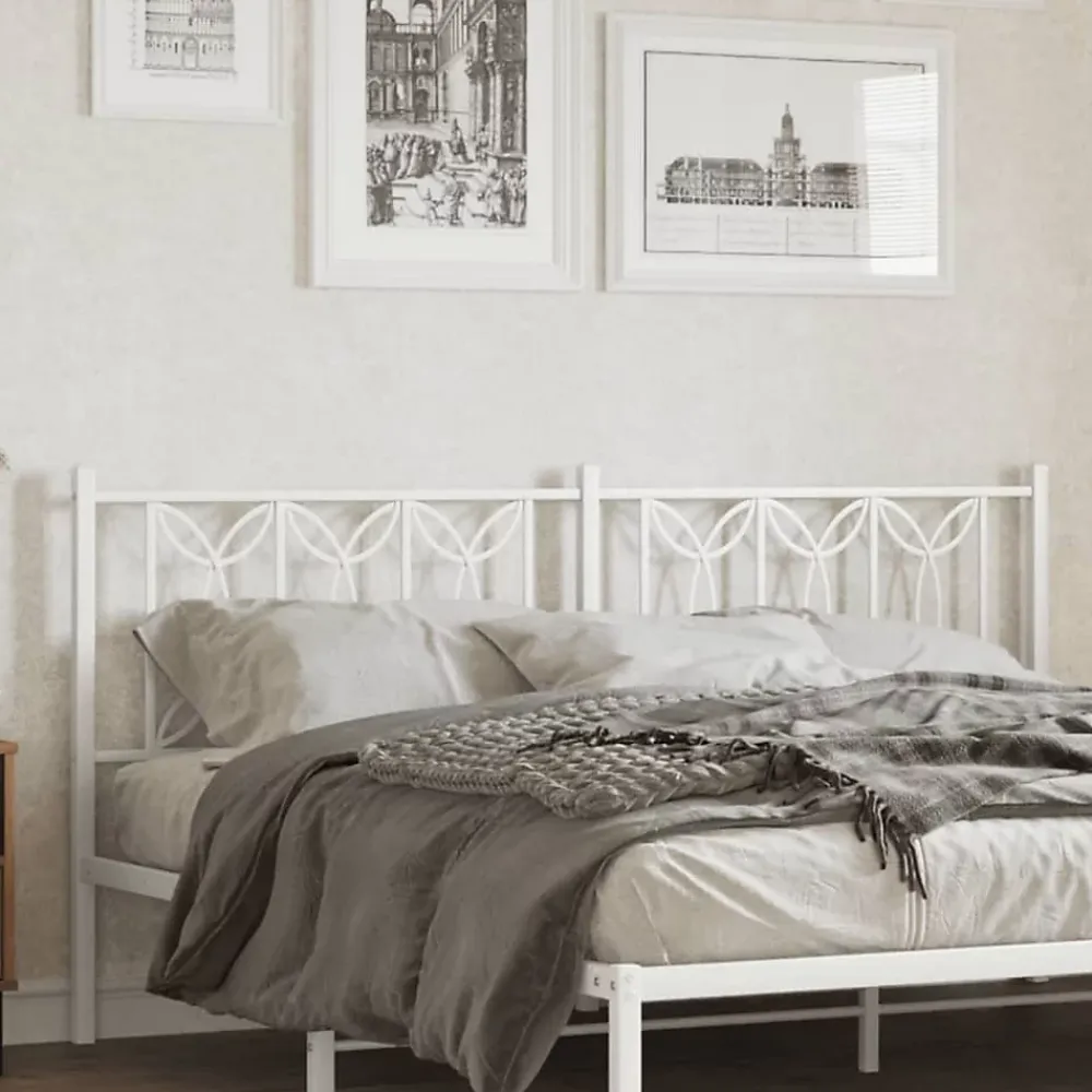 Vidaxl Tête de lit de remplacement métal blanc 180 cm* Tête De Lit