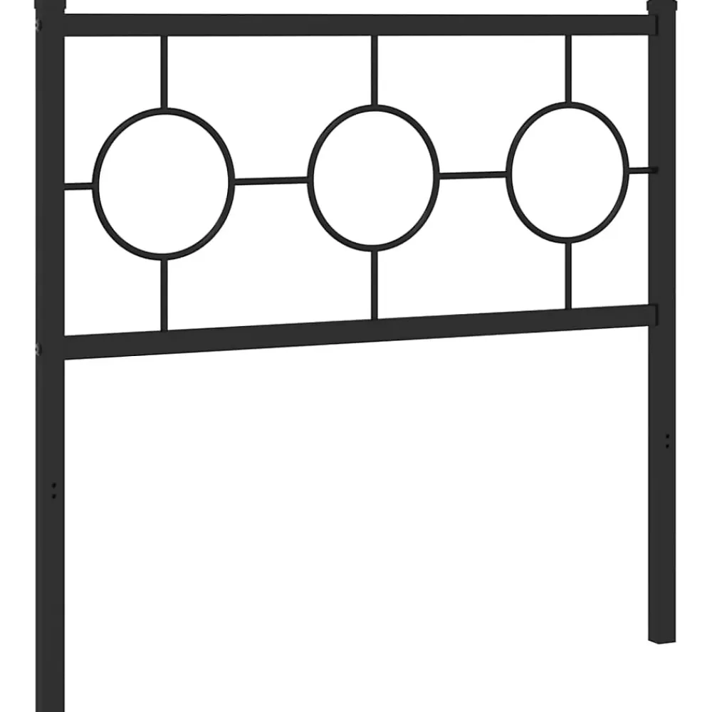 Vidaxl Tête de lit de remplacement métal noir 90 cm* Tête De Lit
